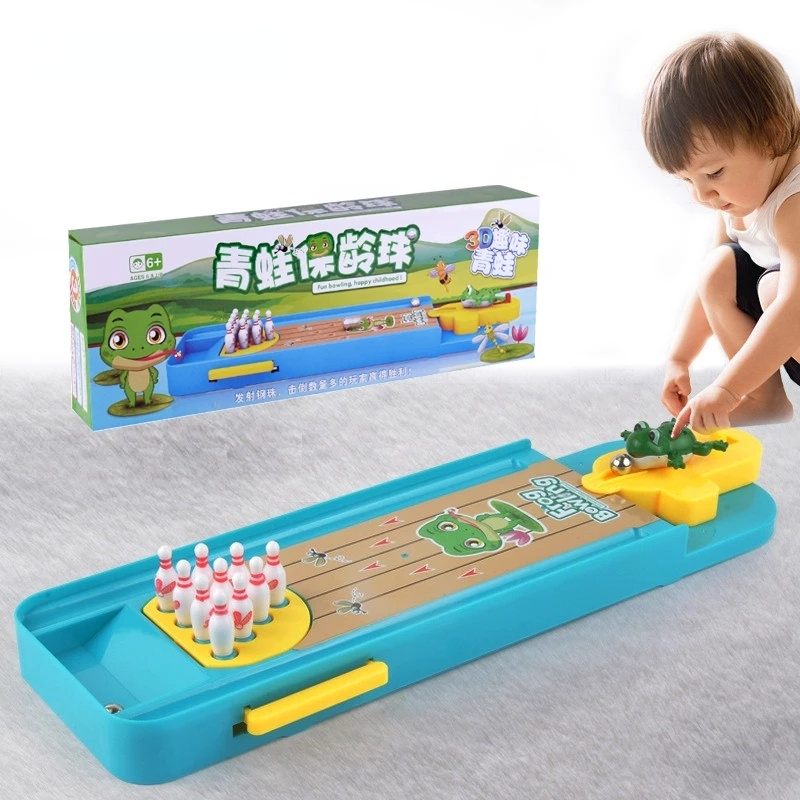 Mini Desktop Bowling Game Toy Funny Indoor Parent-Child Interactive Table Sports Game Toy Bowling Educational for Kids