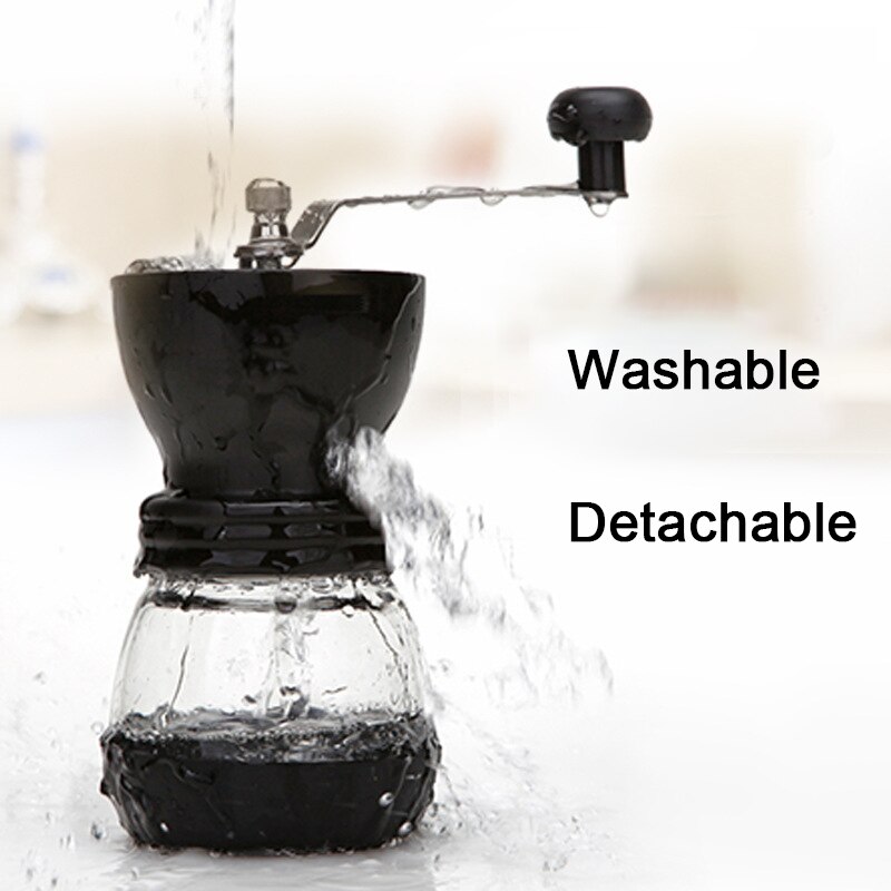 Handleiding Keramische Burr Conische Koffiemolen Met Twee Glazen Potten Opslag Voor Home Office Portable Espresso Grinder Keuken Gereedschap