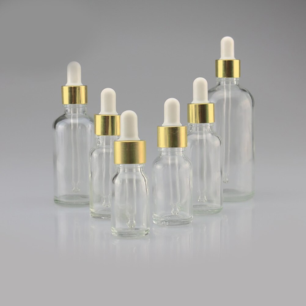 Mini 5ml-100ml Transparent Glass Reagent Liquid Empty Cosmetic Bottle Portable Refillable Bottle Makeup