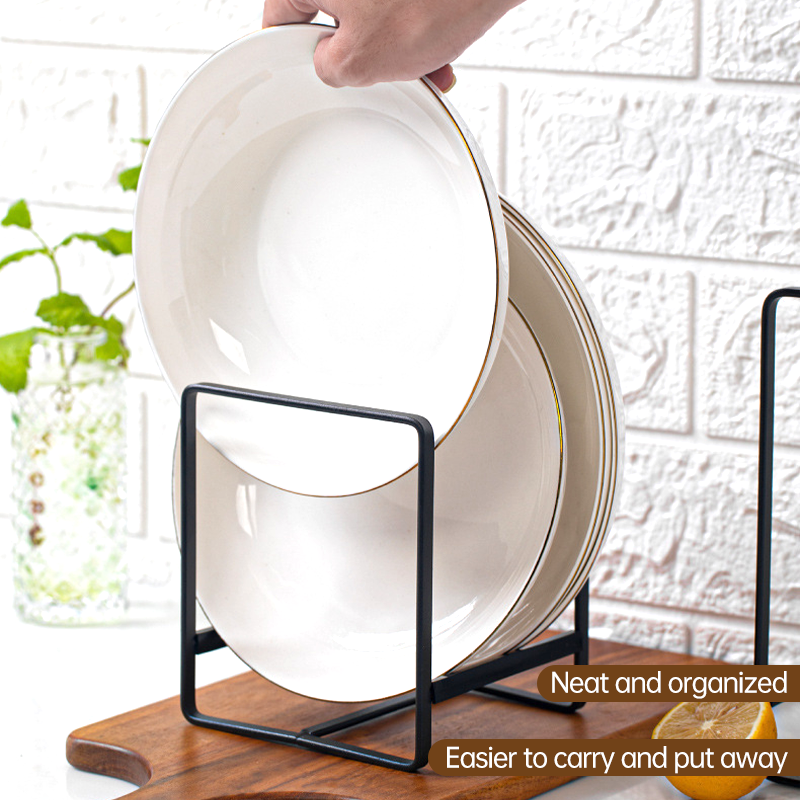 Kitchen Cabinet Plate Storage Countertop Dish Rack for Plates Bowls Drying Storage Cabinet Countertop Home Essential