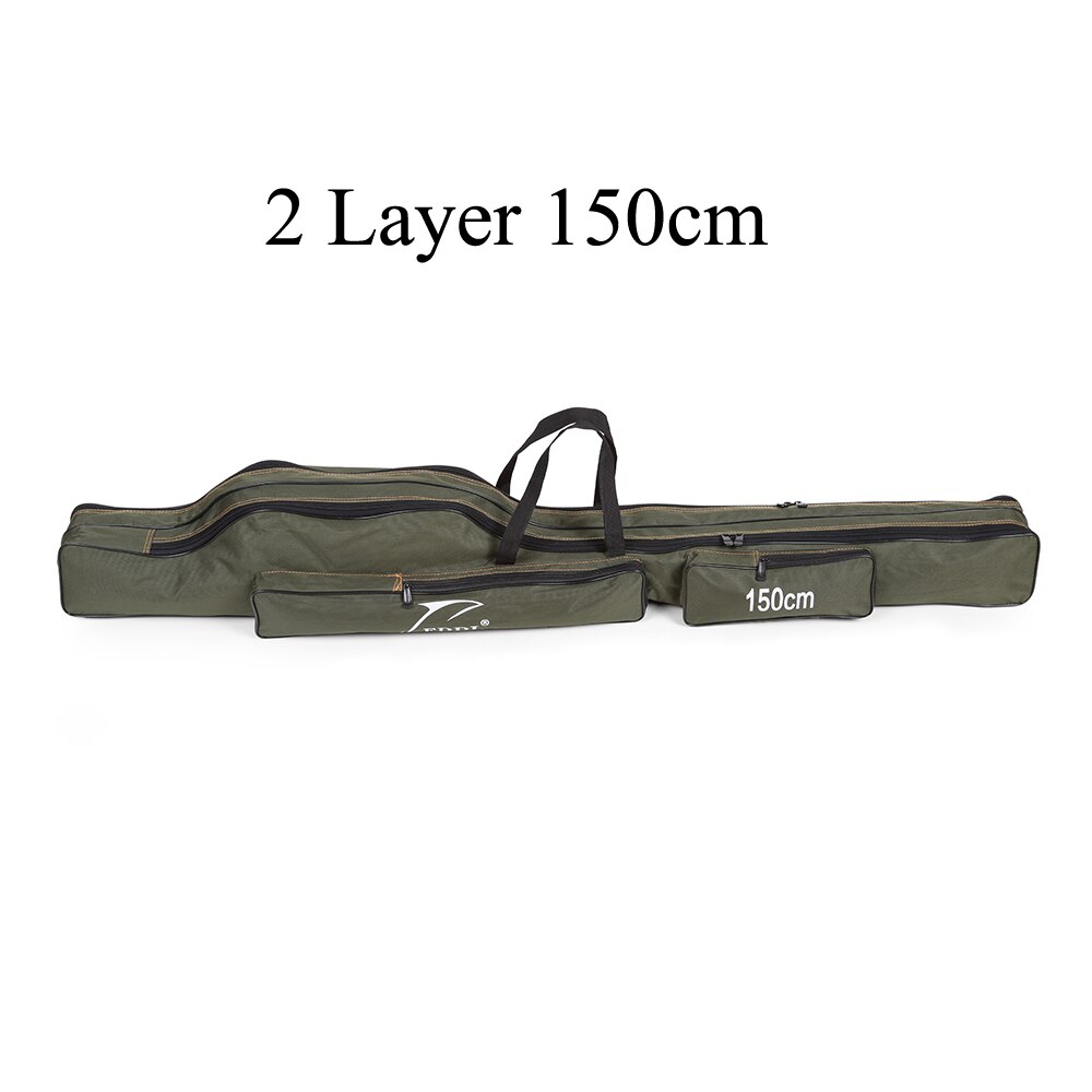 120/130/150 cm bærbar sammenklappelig fiskestang taske multifunktionel bærer lærred fiskestang lokke værktøj opbevaringspose sag: Stil 3