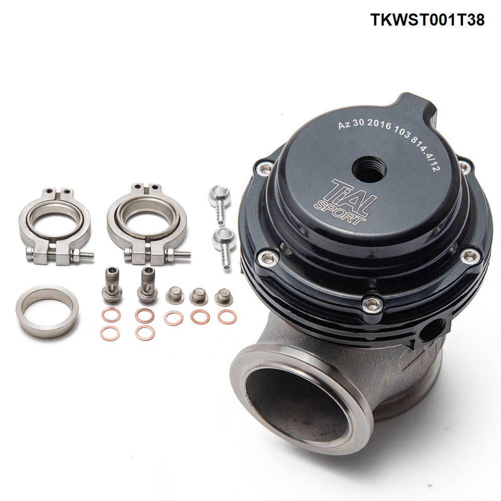 38mm v-zespół turbosprężarka kolektor wydajność zewnętrzny Wastegate kompaktowy styl TKWST001T38: czarny
