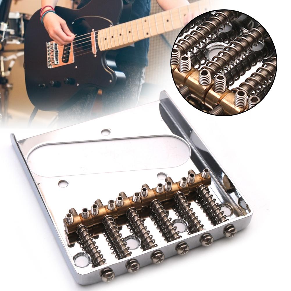 Telecaster Electric Guitar Bridge Chrome Saddle Bridge for Fender Tele Replacement
