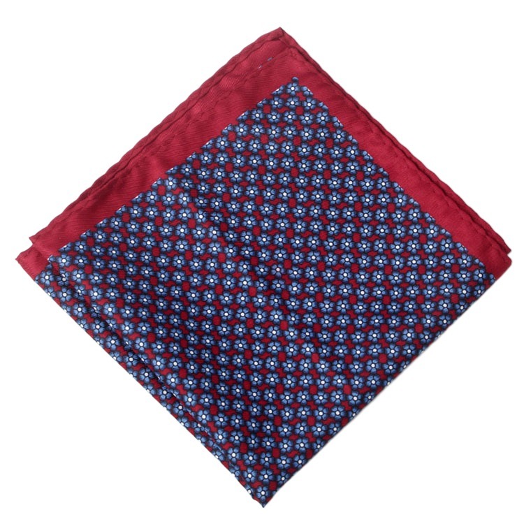 Pañuelo cuadrado de seda de rayón para hombre, pañuelo de Cachemira con estampado de lunares, Floral, a la , clásico, para de boda, 32cm: 19