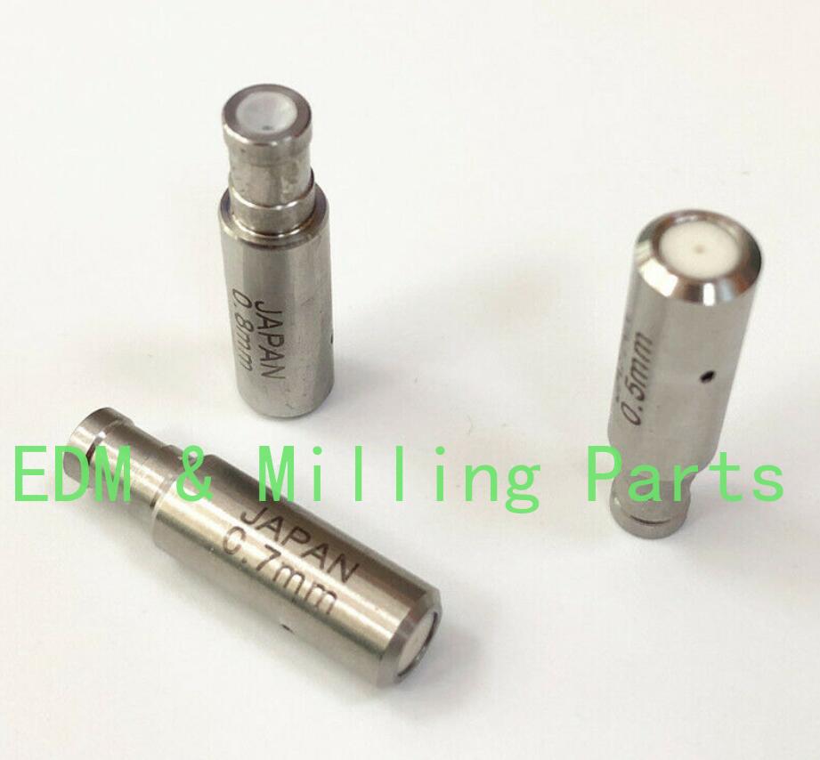 2PCS CNC EDM Wire Cut Machine Parts White Ceramic Electrode Guide 0.8MM For Drilling Puncher Mill Part