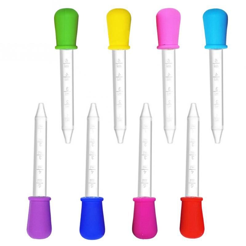 1/6/8/10 Stck Baby Tropfer Medizin Zubringer Art Medizin Gerät Silikon Pipette Flüssigkeit Lebensmittel Tropfer Kleinkind Utensilien 5ML