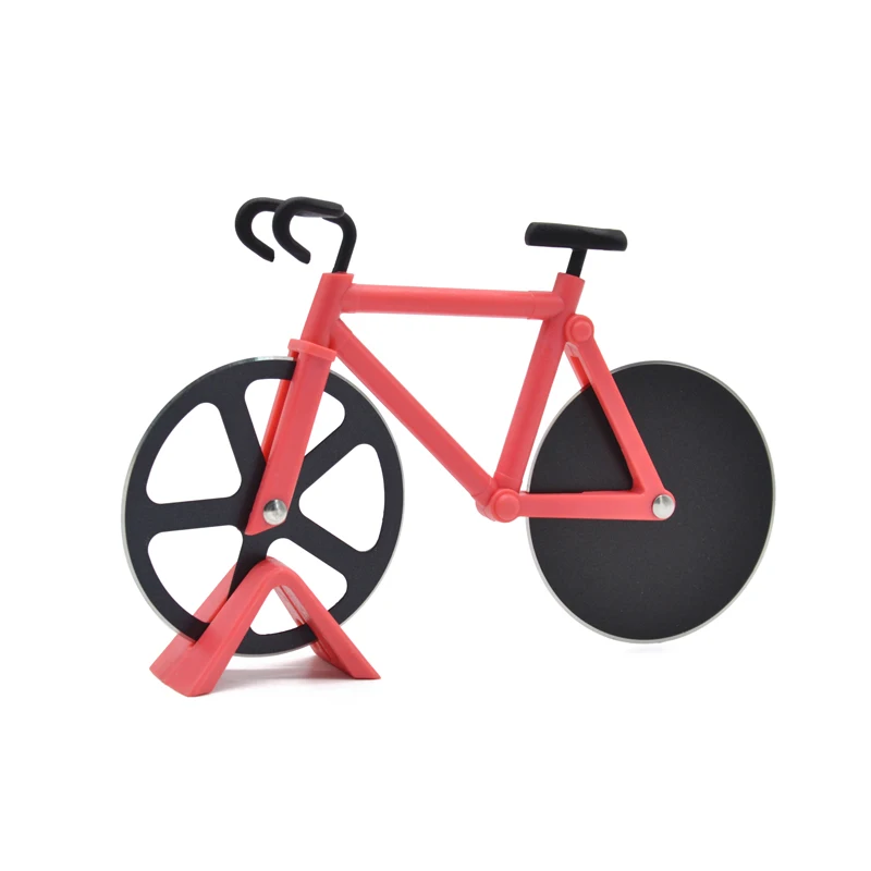 Pizzasnijder Roestvrij staal Fietsvorm Wiel Fietsroller Pizza Chopper Snijmachine Pizzasnijmes Keukengereedschap