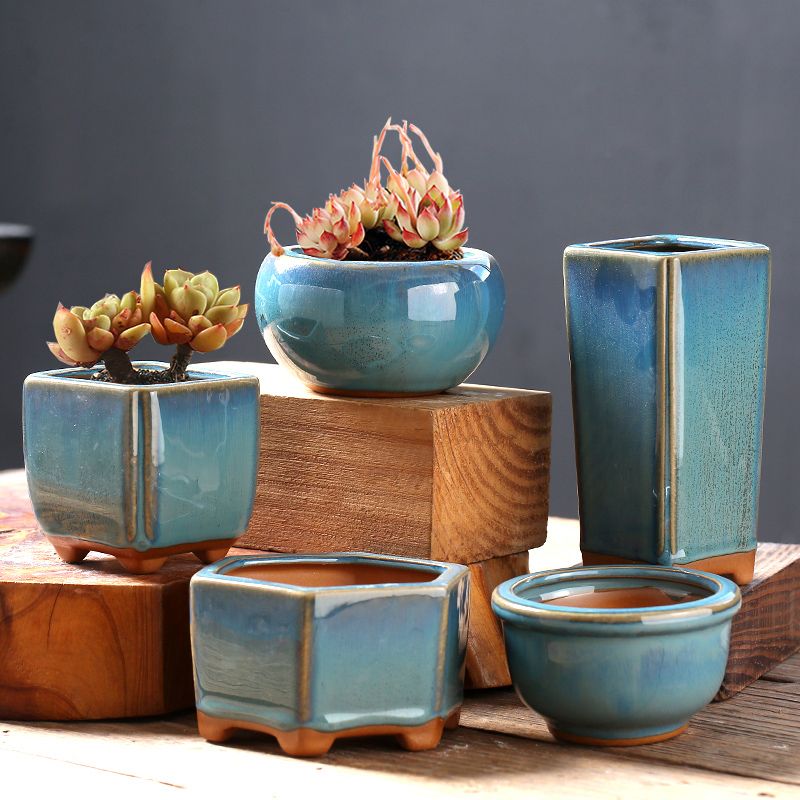 1 Stuks Keramische Bloempot Cactus Sappige Plant Bloempot Huis Tuin Bonsai Potplant Plant Potes E Vasos Para Jardim