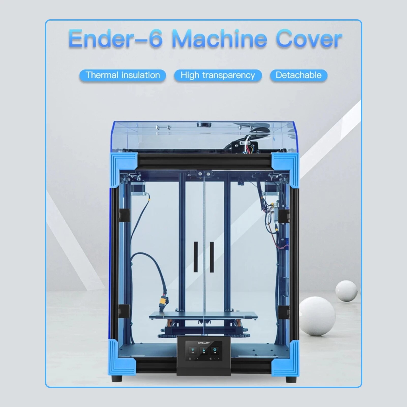 Creality 3d ender -6 3d printer maskine topdæksel med automatisk temperatur fugtighedsmåling skærmdisplay holde varmekabinet
