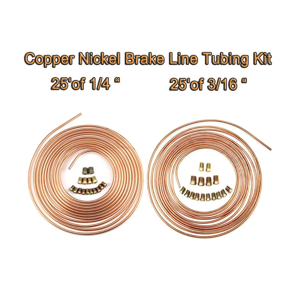 25 Ft Auto Tubing Remleidingen Met Fittings Anti-Roest Met Connectoren Vervanging Remleidingen Spoel Rolls