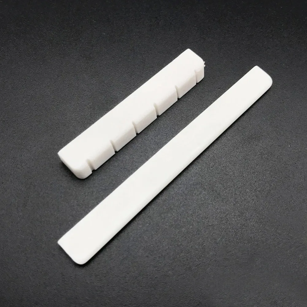 1 Pc 6 Snarige Bone Klassieke Gitaar Brug Zadel Of Moer Witte Bone Brug Vervangende Onderdelen Real Bone Gitaar moer Zadel