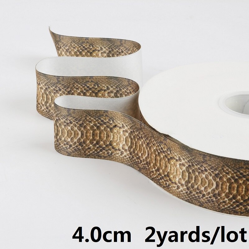 Valitse koko 1.5-4cm käärmeennahkanauha seksikäs tyyli puuvilla/polyesteri koristenauha vaatekasseihin kengät kodin sisustus: 4cm oranssi keltainen