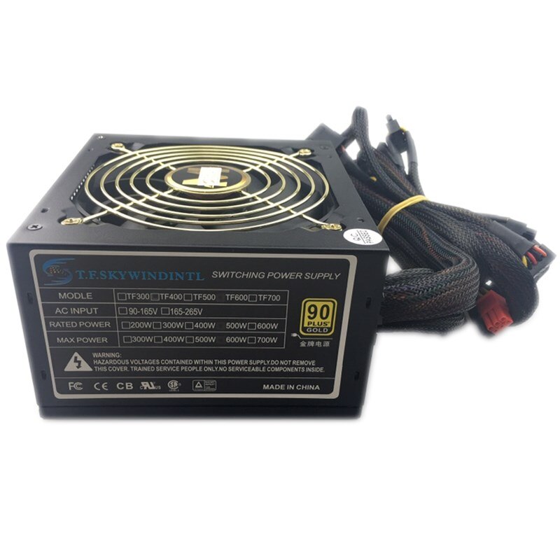 600W PC PSU ATX Power Supply Black Gaming Quiet 120mm Fan 20/24pin 12V ATX computer Power Supply блок для пк