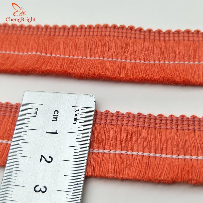 CHENGBRIGHT-frange en dentelle garniture frange | 1 cour 2.5cm de large, garniture frange, pour robe latine, vêtement de scène, accessoires dentelle, ruban: Blood