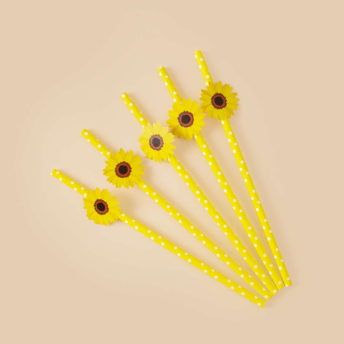 10/20/30 Stuks Daisy Bloem Papieren Rietjes Wegwerp Rietjes Daisy Thema Verjaardagsfeestje Decoraties Bruiloft Feestartikelen: L / Light Grey