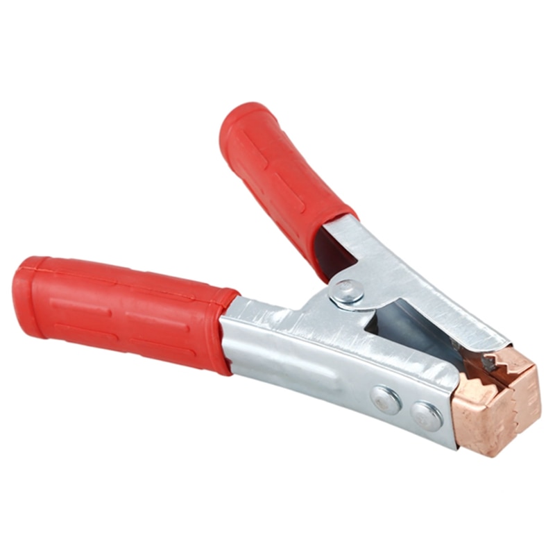 Red Handle 500A Spring Loaded Crocodile Clip Welding Earth Clamp