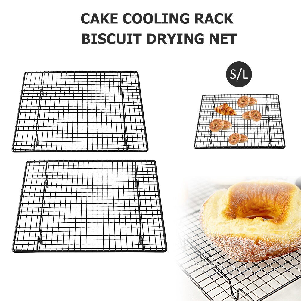 Cake Koelrek Anti-aanbak Metalen Taart Koeling Grid Rack Netto Cookies Koekjes Brood Muffins Drogen Stand Cooling Tray Voor Keuken
