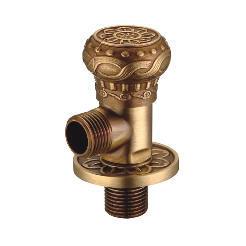 Antique Carving Copper Triangle Valve Toilet Tee Full Copper Triangle Valve Toilet Water Heater Inlet Valve