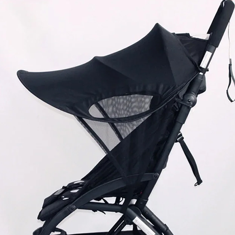 Parasole per passeggino Nero Tenda universale Visiera parasole Copertura per baldacchino Ombrello antivento per bambini Copertura per protezione solare Accessori per passeggino