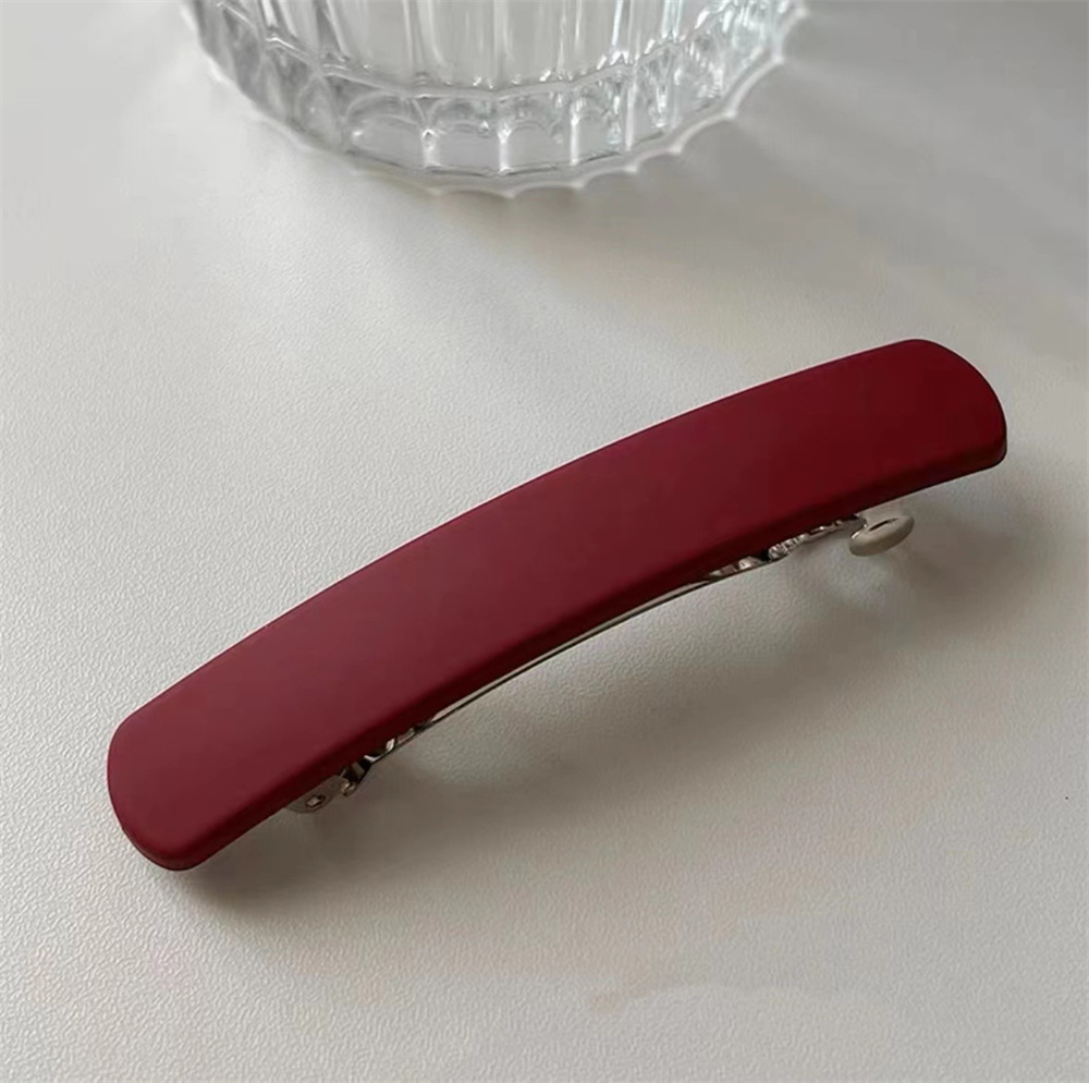 Pinza para el pelo con forma de barra sólida Simple para mujer, pasador acrílico de Color mate, pasador geométrico para el pelo, accesorios elegantes para el cabello: Azul cielo