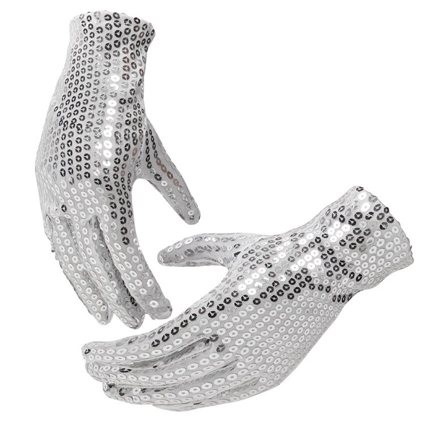 Gants à paillettes pour femmes | De , gants scintillants de poignet de Festival, mitaines de danse pour fête de noël, gants unisexes pour hommes et femmes, gants à main: D