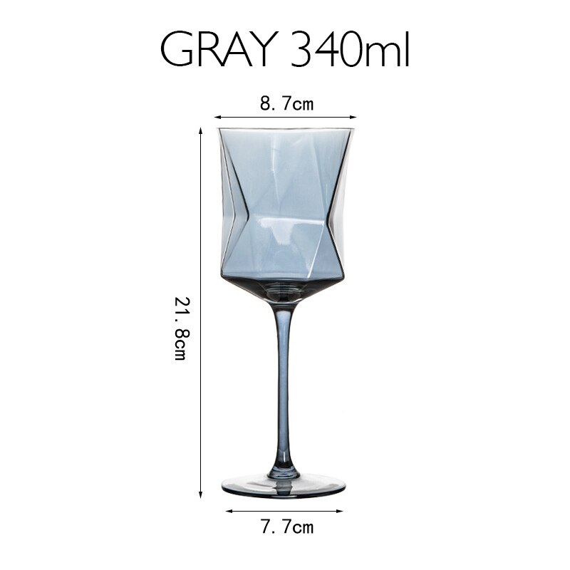 Wine cup Crystal constellation Glass Cups Stylish Red Wine goblet Vodka Shot Cup Whiskey Glassware Drinking For Barware: GRAY 340ml