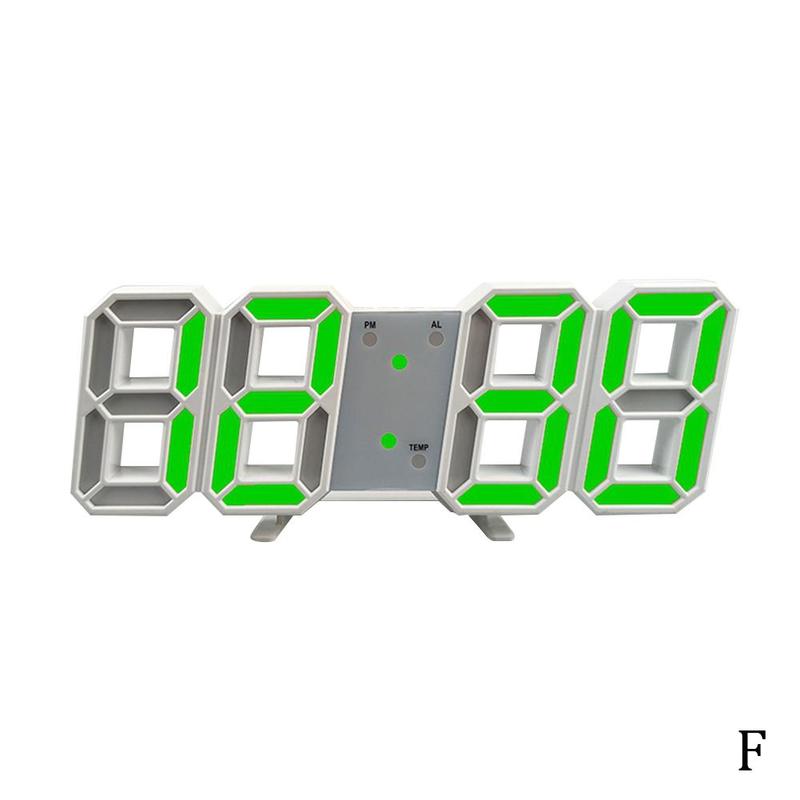 3d digital clock alarm clock digital wall clock LED electronic alarm 1999 clock large clock temperature clock F2M8: F