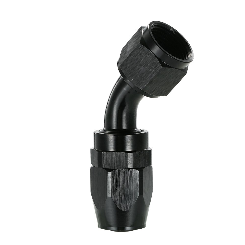 Een-10 AN10 Rechte 45 Graden Swivel Ptfe Brandstof Olie Gevlochten Slang Fitting 10 Een Gevlochten Slang Fitting An10 45 Graden