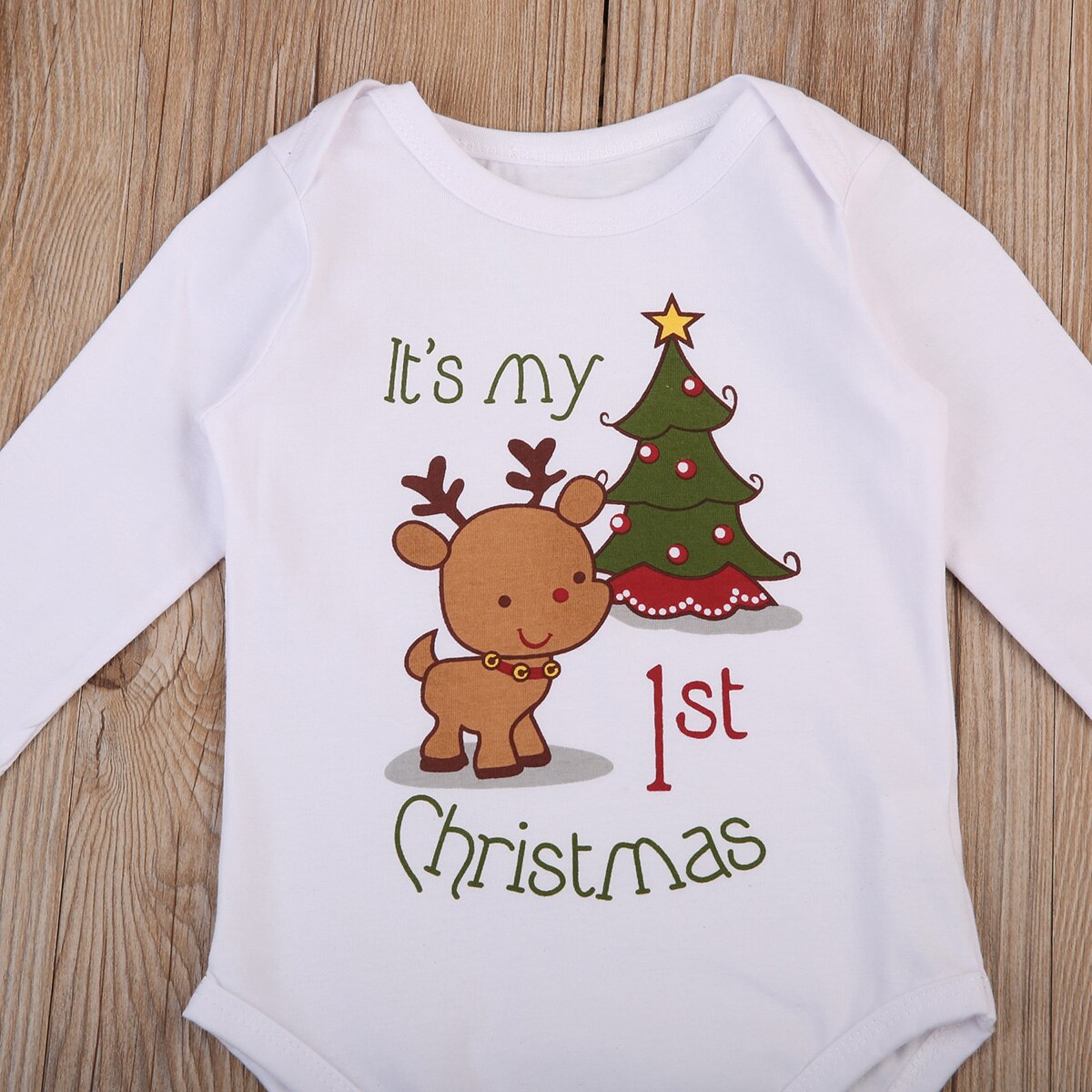 Citgeett bebê infantil meninos meninas manga longa árvore de natal bodysuits outono casual natal macacão roupas zx