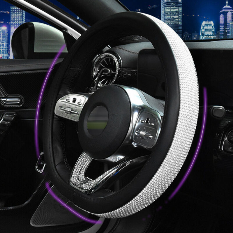 15 inch stuurhoes met glimmende strass steentjes, mooie accessoires voor het interieur