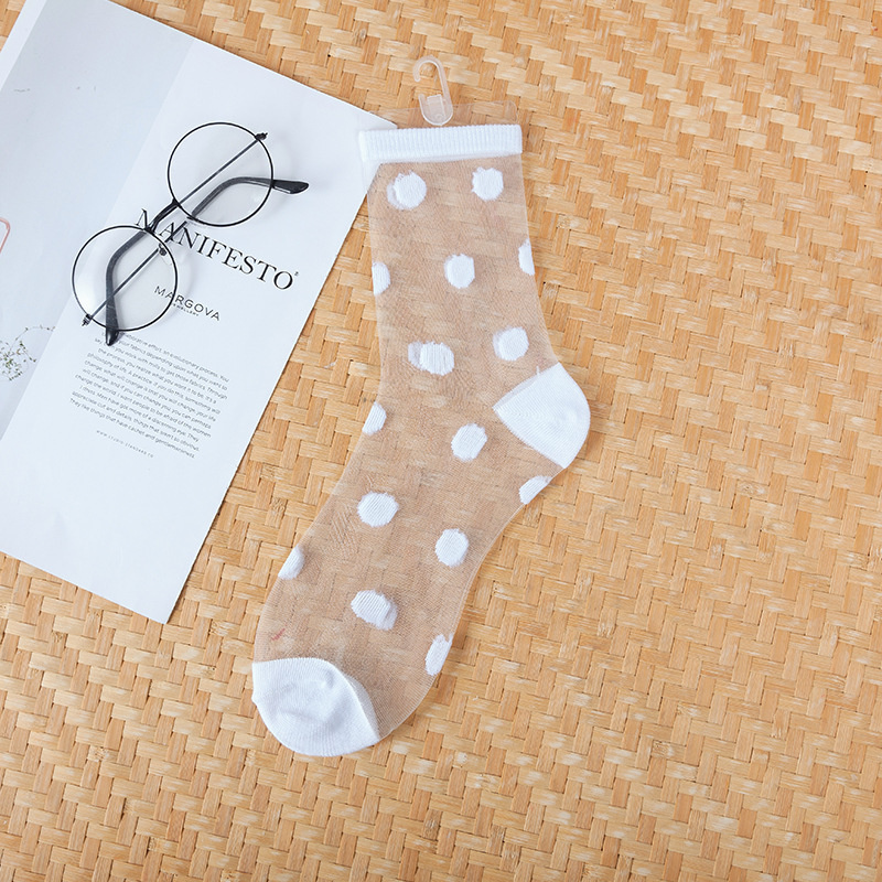 Calcetines sexis de rejilla de encaje de fibra mixta transparente elástico tobillo hilo de red calcetines finos para mujer 1 par = 2 uds