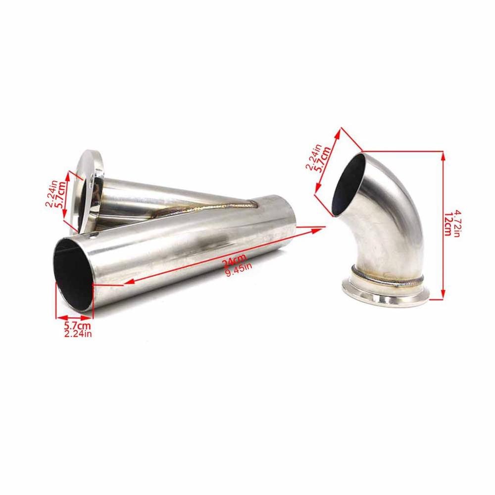 Exhaust Dual Valve Electric Y Pipe E-Cut Out Catback with Remote Control Muffler Car Accessories