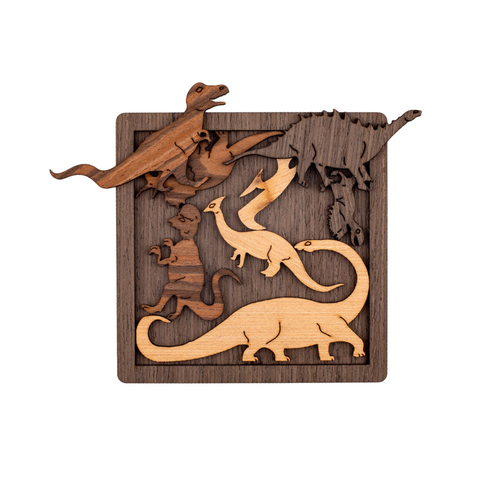 3D Houten Puzzel Brain Teaser Puzzels Unieke Vormige Houten Puzzel Speelgoed Voor Volwassenen Kids Educatief Speelgoed Voor Kinderen: Dinosaur