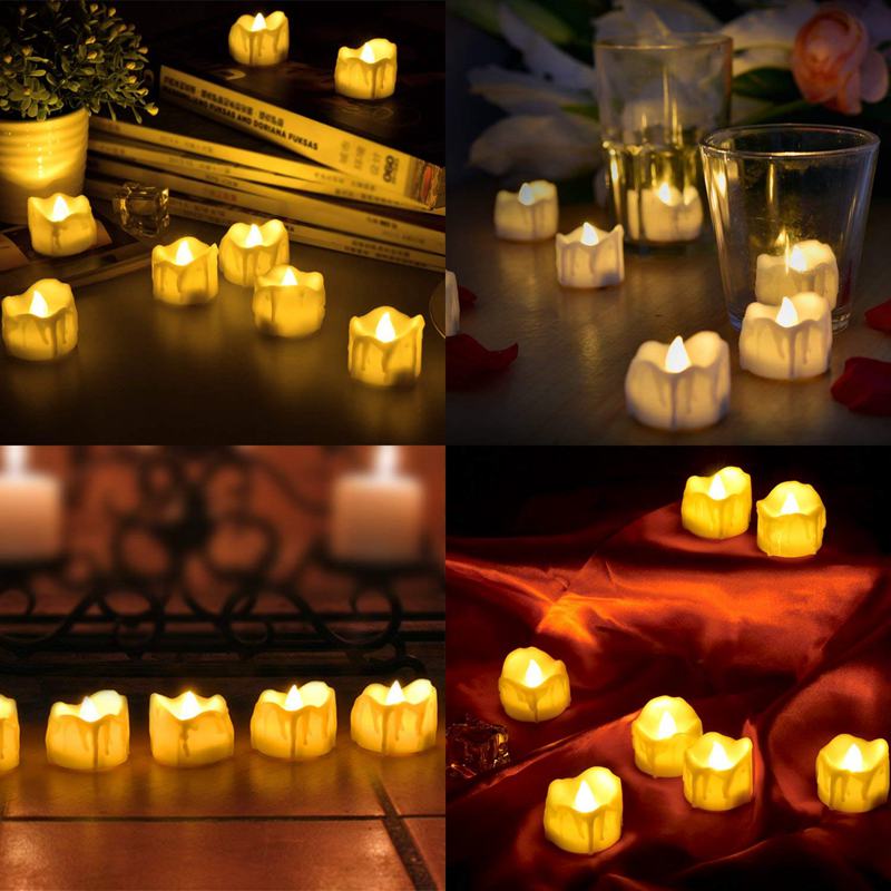 Led Kaarsen, Led Theelichtjes Vlamloze Kaarsen Met Timer, Automatische Modus: 6 Uur Op En 18 Uur Off, 12 Stuks, Warm Wit