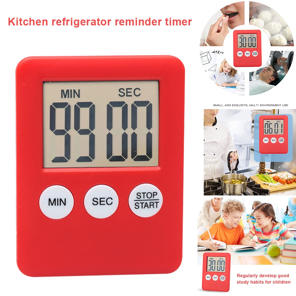 Lcd Digitale Scherm Kookwekker Vierkante Koken Countdown Alarm Magneet Klok-M25