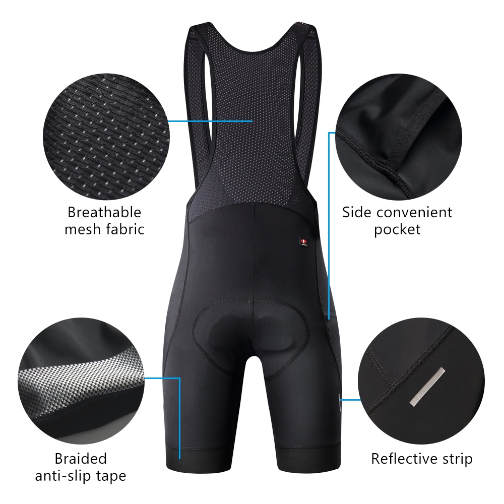 Santic Cycling Bibs Shorts Mountain Bike Breathable Men's Padded Bike Tights Triathlon Man Pro Lycra Bicycle Shorts Under Wear