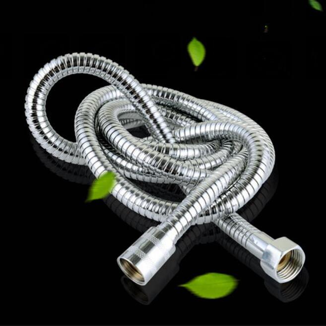 Accesorios de baño, manguera de ducha antigiro 1,5 m/2m/3m manguera de agua de baño de cabezal de ducha cromado a prueba de explosiones de acero inoxidable
