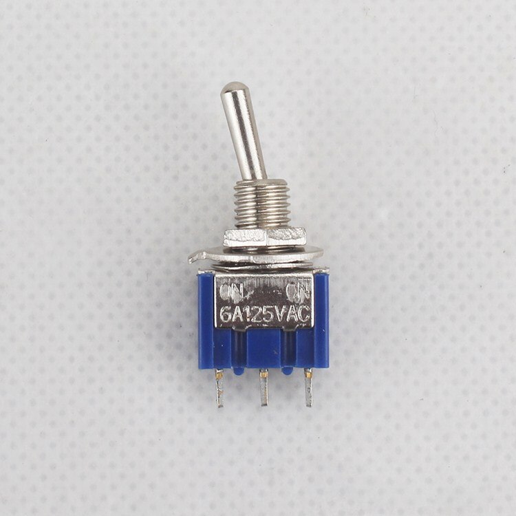 10PC/5PC Miniature Toggle Switch Single Pole Double Throw SPDT (MTS102) ON-ON 120VAC 6A 1/4 Inch Mounting MTS-102