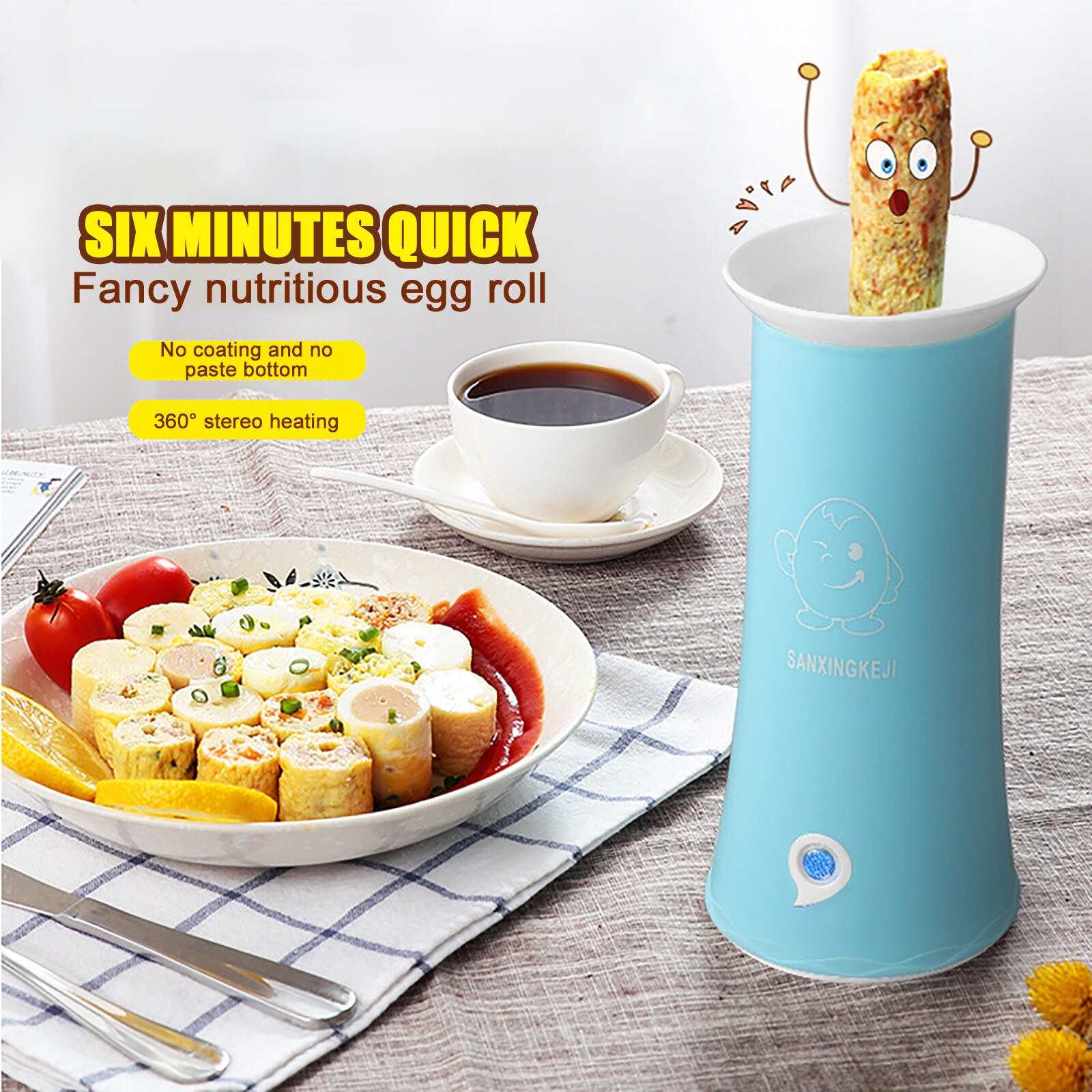 Automatic Eggs Roll Maker Mini Electric Egg Boiler Cup Omelette Breakfast Machine Cooking Tools Eggmaster Sausage Burrito#h3