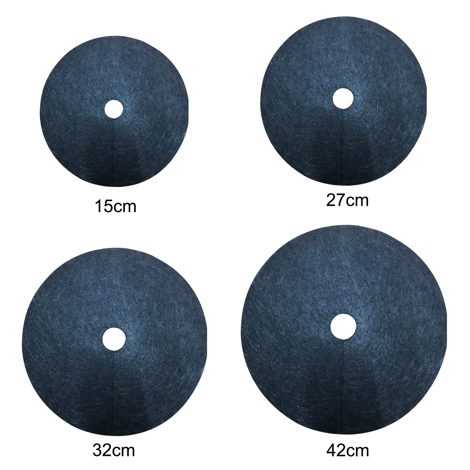 Weeding Cloth Covering Ring 15cm Diameter 12pcs Color: Black Made Of Nonwovens Material For Tree Plant Protection Mat
