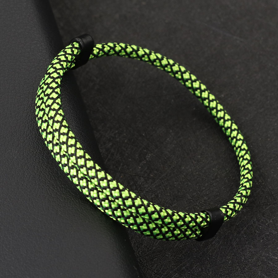 Etnische Verstelbare Armband Koord Een Paracord Brasplet Unisex Zomer Strand Vrijetijdsaccessoires Wens Stof Braclet Pulseria: Donkergroen