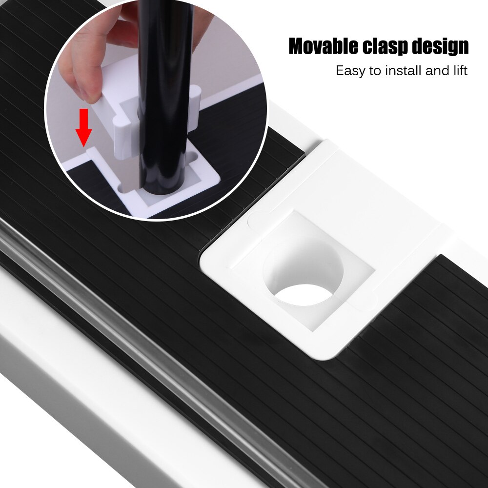 JUSHFO Practical Bathroom Pole Shower Storage Rack Holder Large Pole Shelf Shower Storage Caddy Rack Organiser Tray Holder 1PC