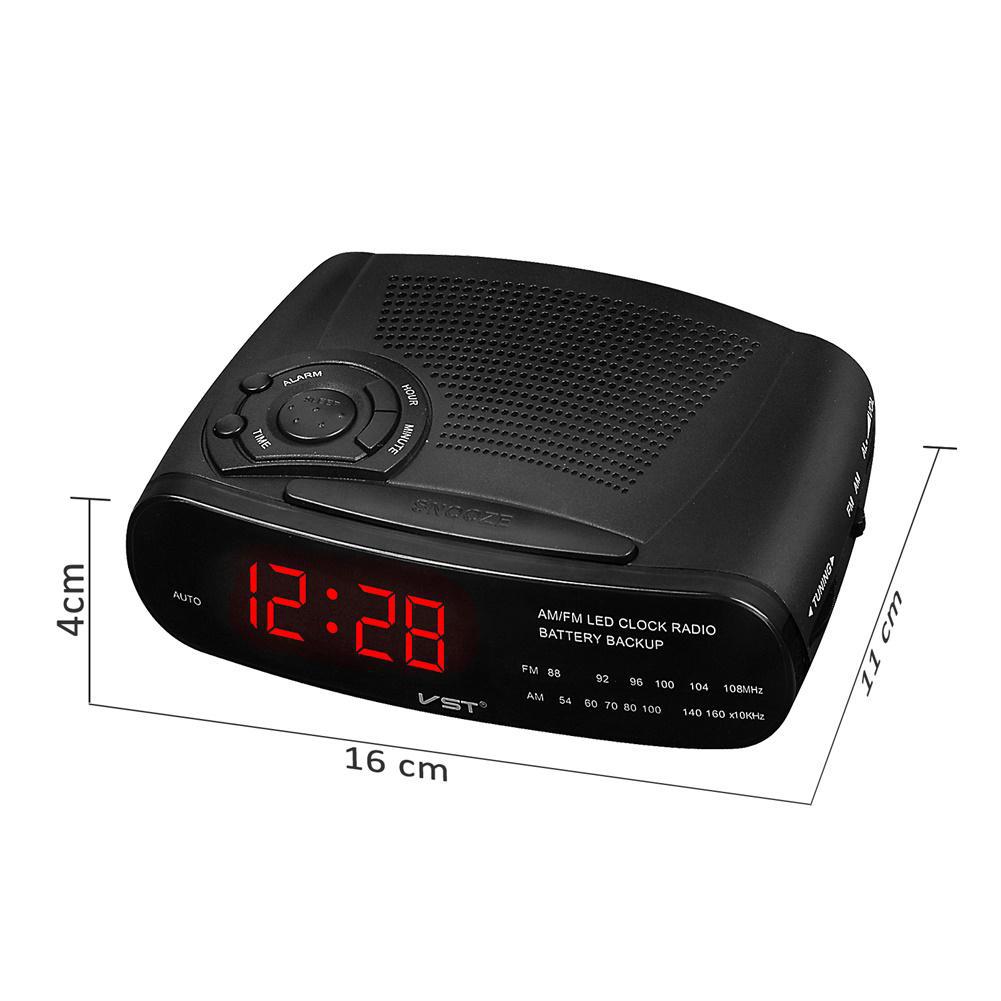 Alarm Clock Radio with AM/FM Digital LED Display with Snooze,Battery Backup Function