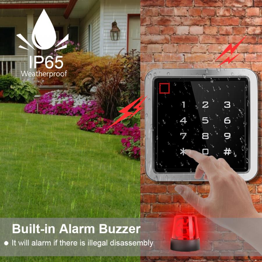 IP65 Waterproof Access Controller 125KHZ RFID Card Reader Touch Password Door Opener