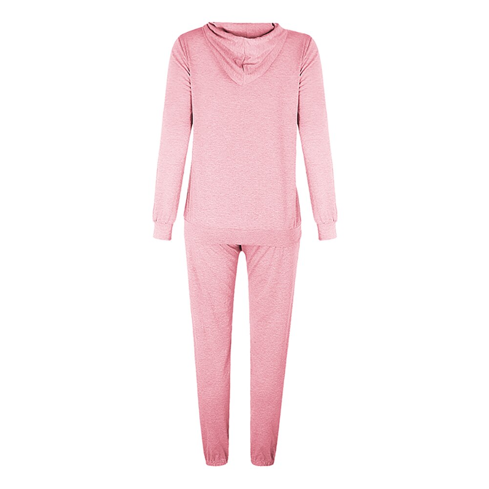 2 Stuks Set Vrouwen Sport Trainingspak Rits Hoodies Sweatshirt Broek Set Jogger Sport Wear Dames Casual Zweet Herfst Streetwear Pak