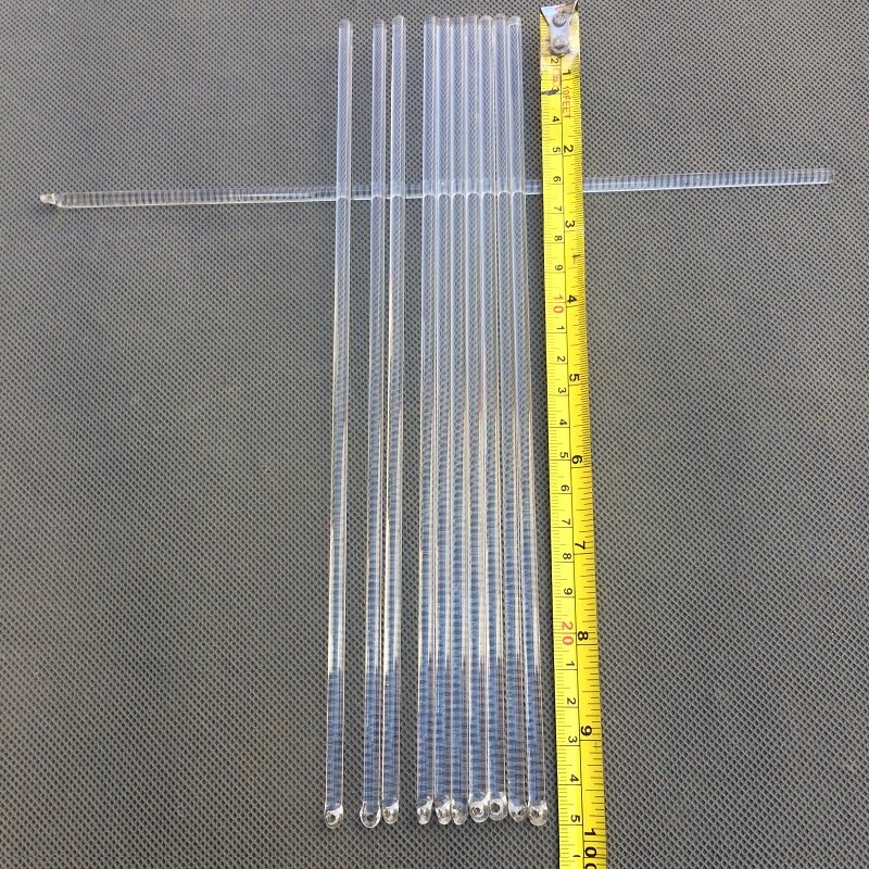 10pcs/lot 6*200/250MM round crystal glass rod prism DIY chandelier lamp in single hole Home Curtain or lighting Accessories