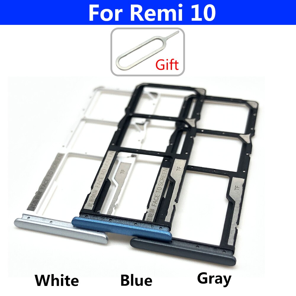 Support de carte SIM pour Xiaomi Redmi 10, support de carte SD, pièces de rechange