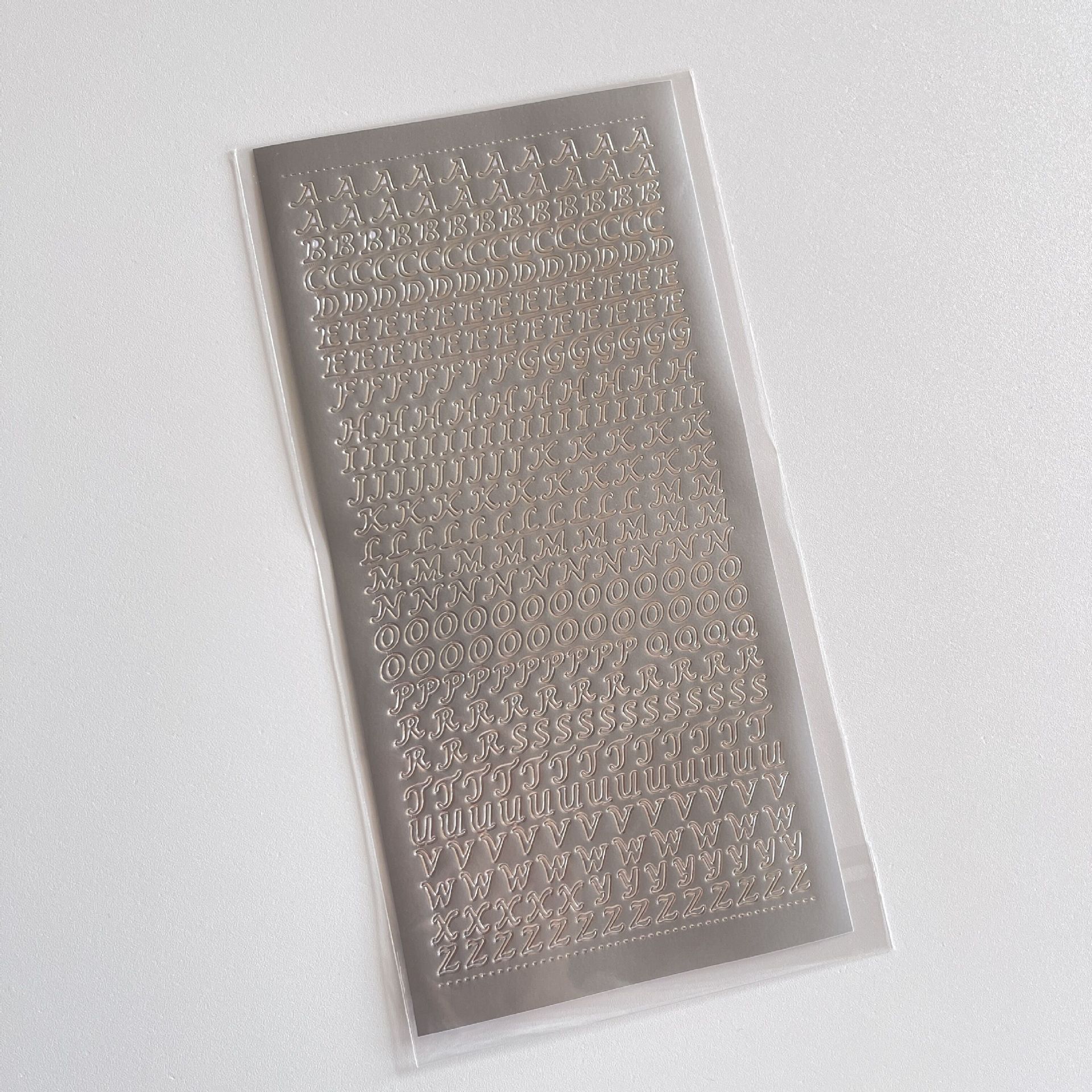 Pegatinas de letras y números para Álbum de tarjetas de Idol DIY, pegatina de diario de Scrapbooking bronce de oro y plata, papelería coreana, 1 hoja: Borgoña