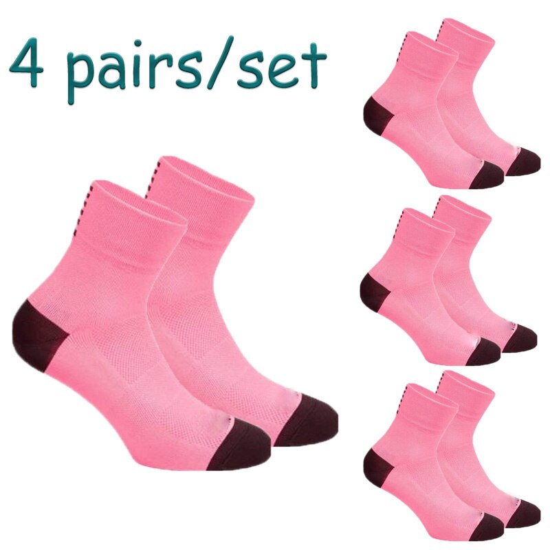 4 Paires/Set Fietsen Sokken Professionele Concurrentie Outdoor Fiets Sokken Ademend Mannen Vrouwen Calcetines Ciclismo