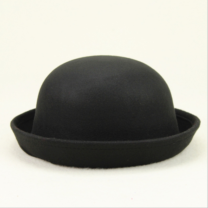 Korean Version Dome Girl Performance Stage Jazz Hat Solid Color Spring Summer Adult Red Felt Hat Women Cap: 1